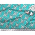 thumbnail image 2 of Soimoi Poly Georgette Fabric Floral Block Print Fabric by The Yard 42 Inch Wide, 2 of 3