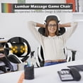 thumbnail image 4 of Goplus Massage Gaming Chair Reclining Swivel Racing Office Chair with Footrest White, 4 of 10