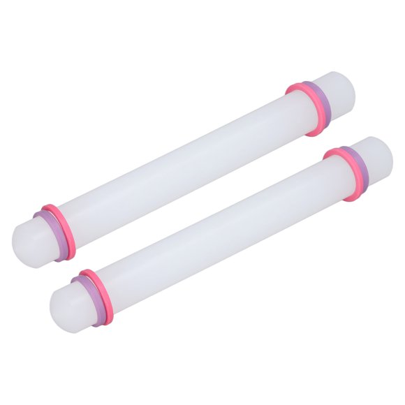 Plastic Rolling Pin Small Fondant Roller Mini Clay Pins for Baking 2Pcs Safe Durable Sturdy Nonstick Surface Wide Application