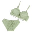 thumbnail image 4 of Green Bra Set Women' Flowers Brassiere And , Breathable, , 85B, 4 of 7