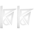 thumbnail image 1 of Ensemble de Règles en Plastique Transparent Quatre Pièces avec Protracteur et Triangle pour Usage Domestique Très Durable PS, 1 of 8