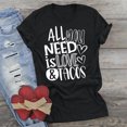 thumbnail image 2 of RKSTN Hauts pour Femmes Saint-Valentin Cœur d'Amour Lettres Imprimées Mode Blouse Confortable Hauts Tempérament Couleur Unie Col Rond Manches Courtes Hauts, 2 of 5