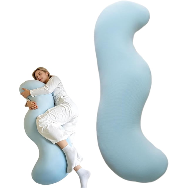 Pea Pod Body Pillow for Adults, Cooling Body Pillo,Pea Pod Body Pillow for Side Sleeper, Pea Pods Long Bodys Pillows for Sleeping, Soft and Supportive Pillow for Sleeping