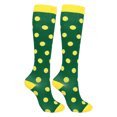 thumbnail image 4 of Bas de Compression 20-30 mmHg Longueur Genou Bas de Sport Bas Femmes Bas de Randonnée pour Chaussettes Unisexes 20-30 mmHg Compression Course Cyclisme, Vert, Pois, G/TG, 4 of 8