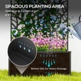 thumbnail image 4 of Outsunny Raised Garden Bed with Privacy Panel, Metal Planter Box, 4 of 9