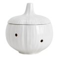 thumbnail image 2 of Ceramic Garlic Keeper Garlic Container Saver with Lids Canister Collection Round White, 2 of 8