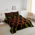 thumbnail image 3 of Erosebridal Orange Honeycomb Bedding King Comforter Set, Neon Geometry Down Comforter, Abstract Room Decor, Breathable, 3 of 8