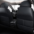 thumbnail image 2 of Maidao 2pcs Front Seat Covers for FIAT for Panda 2011-Present 2 Seats Leather Airbag Compatible Water Resistant Front Set Cushion Protector Black and Red, 2 of 8