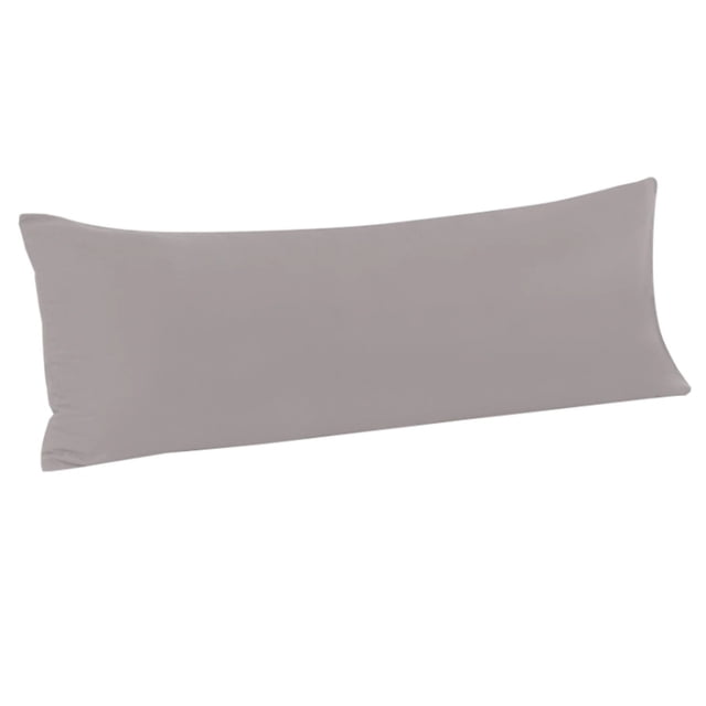 Pillow Case Clearance Brushed Microfiber Body Pillow Cover in a soft grey tone, designed for full body pillows measuring 20 x 54 inches. Made from cozy and durable polyester, this decorative pillowcase is ideal for adults and provides a comfortable and stylish addition to bedding or as a cushion cover. Body pillow not included.