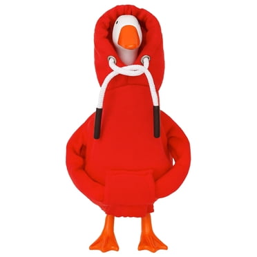 Magnetic Goose Statue with Key Clothes, Durable Mini Porch Goose Tabletop Decor Magnetic Accessory, Whimsical Desk Goose Outfits for Home Office Table Decor Gift