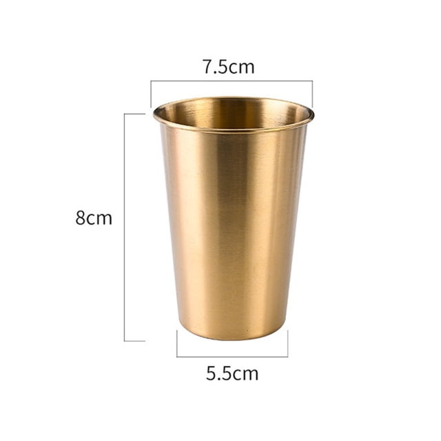Luckyn Tasse à Boire en Acier Inoxydable 240 ml pour Camping Fête Café Whisky