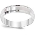 thumbnail image 1 of Mens 14K White Gold Brushed Comfort Fit Wedding Band, 1 of 1