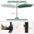 thumbnail image 4 of Outsunny Parasol Suspendu Déporté Carré 8'x8' pour Patio avec Base en Croix Vert, 4 of 10