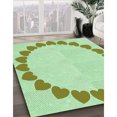 thumbnail image 3 of Ahgly Company Tapis d'Intérieur Lavables en Machine Carré Transitionnel Vert Menthe, 7' Carré, 3 of 7