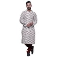 thumbnail image 4 of Atasi Kurta Pyjama de Designer pour Hommes Imprimé Style Angrakha Vêtements d'Été Décontractés, 4 of 5