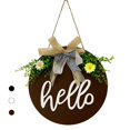 thumbnail image 1 of MesaSe Wooden Welcome Sign with Bowknot Ribbon Front Door Porch Gate Hanging  Plaque Board, 1 of 9