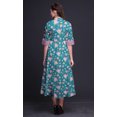 thumbnail image 3 of Bimba Robe à Manches Roulées pour Femmes à Imprimé Floral, Col Mandarin, Chemise Boutonnée - Grand, 3 of 5