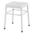 thumbnail image 1 of Pemberly Row Tabouret d'Invité Industriel en Métal Sans Dossier 18 Pouces en Blanc, 1 of 1