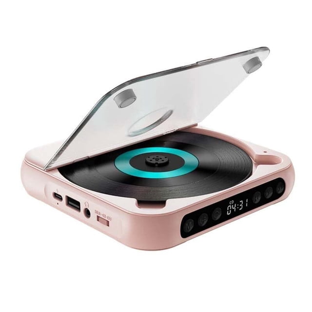 UsTZtai Portable Bluetooth CD Player with HiFi Sound, Rechargeable Battery and LCD Display, Compact Music Player for Home Travel Car Use