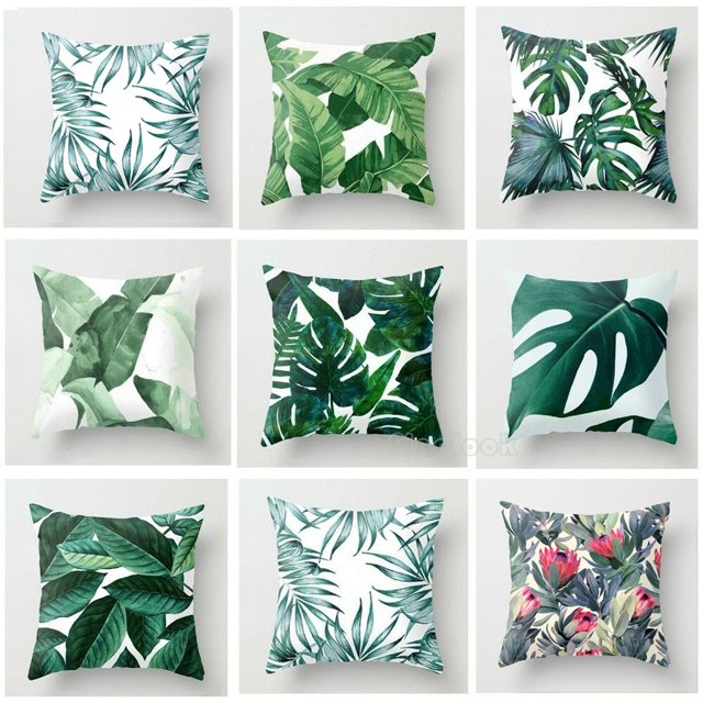 Tropical Leaves Pattern Pillow For Home Decoration Cushion Cover Pillow Cases