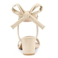 thumbnail image 3 of BLISSFUL STEP Women's Open Toe Back Ankle Tie Chunky Heel Sandals, 3 of 7