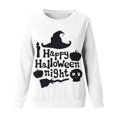 thumbnail image 4 of Pull pour Femmes Imprimé Col Rond Sweat-Shirt Ajusté Pull Mode Manches Longues Chemises d'Entraînement Blouse Ample, 4 of 4