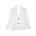 thumbnail image 3 of RUNQHUI Garçon Blazer Formel à Manches Longues, Revers Cranté, Veste de Complet à Simple Boutonnage pour Enfants, Blanc 4, 3 of 6