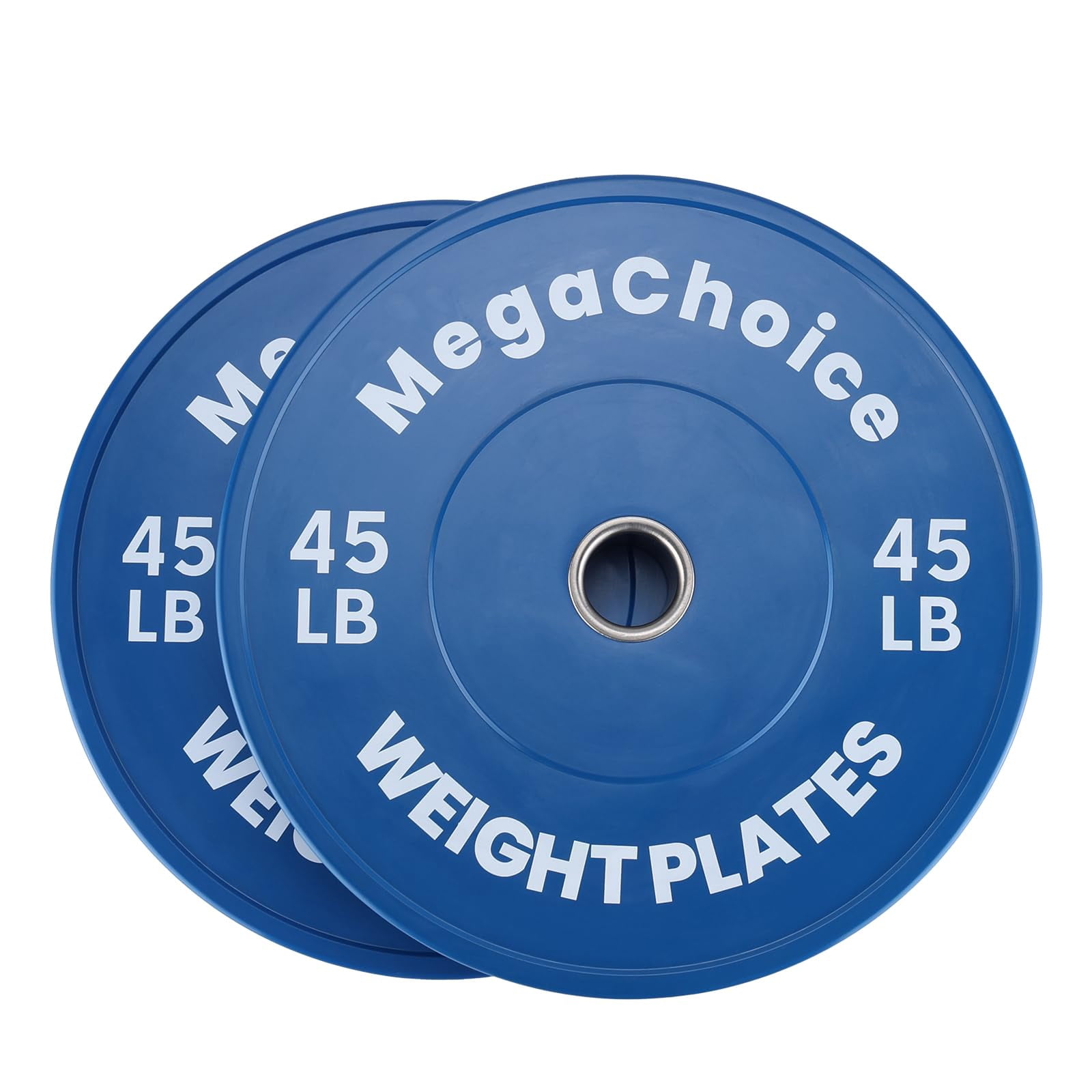 BeesClover 2" Rubber Bumper Weight Plates (Pairs/Single 1.25-55 Lbs) - Change Weight Plates Set 2 In Colored Fractional Weight Plates for Weightlifting,Home Gym Strength Training