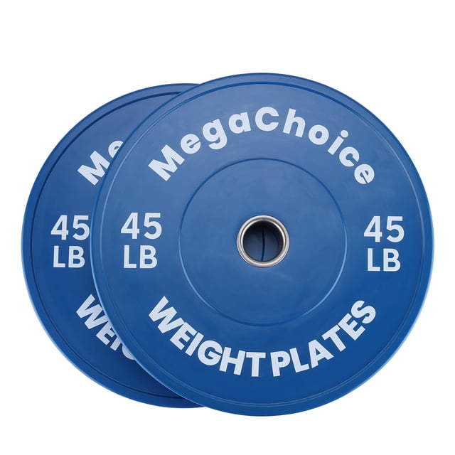 Kojooin Bumper Weight Plates,2-Inch Rubber Bumper Plates Set for Weight Lifting