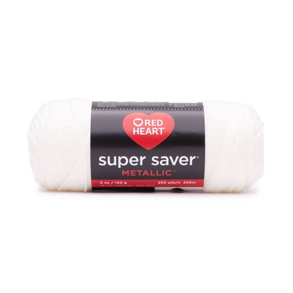 Red Heart® Fil Super Saver® Métallisé™, Acrylique #4 Moyen, 5oz/142g, 255 Yards