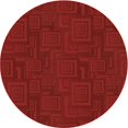 thumbnail image 1 of Ahgly Company Machine Washable Indoor Round Transitional Cranberry Red Area Rugs, 3' Round, 1 of 7