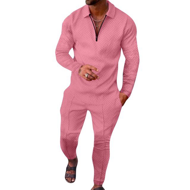 Innerwin Jogger Sets 2 Pcs Mens Tracksuit Set Sports Two Pieces Casual Sweatshirts+Pant Outfits HCXTZ-7 S