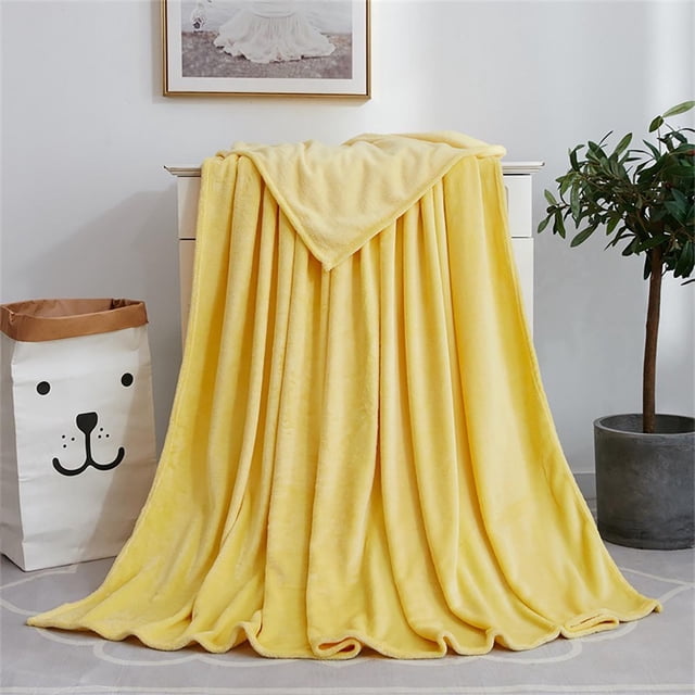 Solid Color Blanket Fleece Blanket Fleece Gift Yoga Cover Blanket French Fleece Blanket