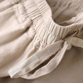 thumbnail image 4 of VEKDONE Womens Cotton Linen Long Pants Beige XL, 4 of 5