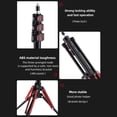 thumbnail image 3 of yeacher LS264 Trépied Portable en Alliage d'Aluminium, Hauteur de 189 Cm/74,4 Po, 3 Sections Réglables, Capacité de Charge de 5 Kg/11 Lb, Options Rouge et Noir/gris et Noir, avec Vis de 1/4 Pouces pour Modificateurs d'Éclairage et Lumières Vidéo, 3 of 7