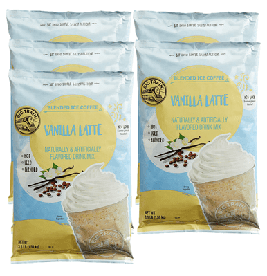 Big Train 3.5 lb. Vanilla Latte Blended Ice Coffee Mix 5 Packs