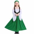 thumbnail image 4 of Robes pour Filles pour l'Hiver à Manches Longues Robe à Col Rond Longueur Cheville Robe à Manches Longues à Col Rond Longueur Cheville pour Femmes Couleur Unie Vert G, 4 of 8