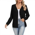 thumbnail image 2 of CFLVAEK Cardigan Sweaters for Women Ribbed Knit Button Down Loose Fitted Long Sleeve Cardigans Fall Trendy Cardigan Sweater Black XL, 2 of 6