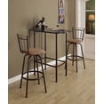 thumbnail image 2 of Monarch Specialties Home Bar, Bar Table, Bar Height, Pub, 36" Rectangular, Small, Kitchen, Metal, Laminate, Brown Marble Look, Contemporary, Modern, 2 of 2