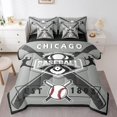 thumbnail image 1 of YST Twin Comforter Set Baseball Bedroom Decor - 7 Pieces Baseball Bedding Sets Twin Bed in a Bag with Reversible Baseball Player Bed Set,Comforter, Sheets, Pillowcases & Shams,Chicago, 1 of 5