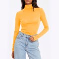 thumbnail image 2 of Dealovy Long Sleeve Shirts for Women Plus Size High Neck Basic Going out Tops Solid Color Undershirts, 2 of 7