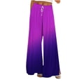 thumbnail image 3 of Sentmoon Athletic Pants for Women Plus Size Drawstring High Waist Womens Pants Casual with Pockets Loose Wide Leg Gradient Color Stretchy Running Pants Fall Comfy for Sports Practice S, 3 of 7