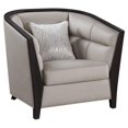 thumbnail image 3 of ACME Chaise Rembourrée en Tissu Zemocryss avec Oreiller en Beige, 3 of 7