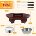 thumbnail image 2 of Huayishang Cooking Utensils Melting Pot Fondue Pot Set For And Cheese With Dipping Forks 9 Ounce Detachable Bowl For Melts Cheese Melts, 2 of 8