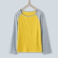 thumbnail image 4 of Boys Girls Summer Tops Tees Casual Raglan Long Sleeve Color Block Patchwork Stylish Tee Blouse Daily Spring Shirts For Kid 10-11T, 4 of 7