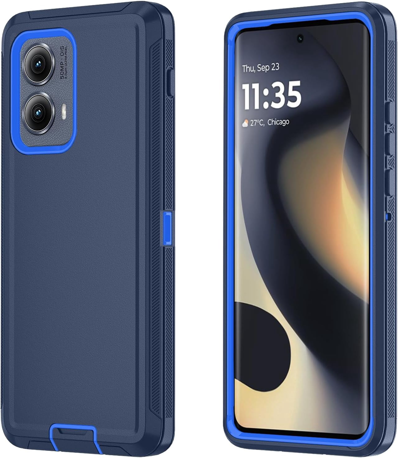 HCTian Phone Case for Motorola Moto Edge 5G 2024 Case, Heavy Duty Shockproof & Dropproof 3-Layer Cover Phone Case for Motorola Moto Edge 2024
