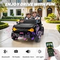 thumbnail image 4 of 24V 2 Seater Ride on Cars for Big Kids, Licensed Ford Bronco Raptor Powered Ride on Toy Truck with Remote Control, Spring Suspension, Bluetooth, LED Light, Electric Car for Kids 3-8 Boys Girls, Black, 4 of 8