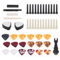 thumbnail image 2 of Guitare Accessoires Ensemble Chevalet Broche Celluloïd Pics Écrous Selles Détachant Pièces de Remplacement, 2 of 8