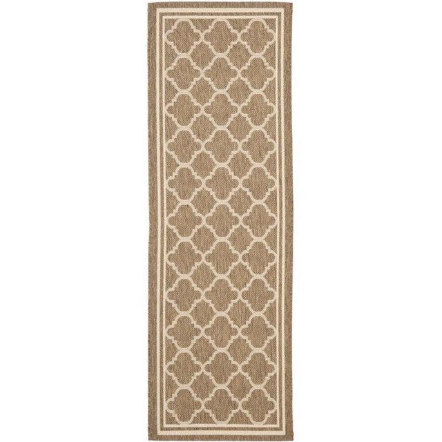 Safavieh Courtyard Brown Indoor Outdoor Rug - Runner 2'3" x 22'