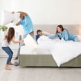 thumbnail image 1 of PiccoCasa Brushed Pleated Bed Skirt Durable Classic Tailored  Dust Ruffled Solid 16 Inch Drop, 1 of 7
